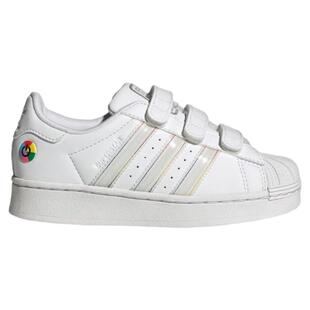 Adidas阿迪达斯三叶草小童贝壳头魔术贴轻便休闲柔软板鞋JI0509