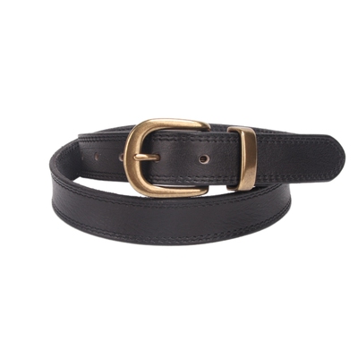 女士头层牛皮铜扣百搭