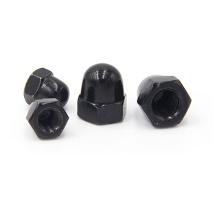 盖型螺母黑色锌GB923国标M3M4M5M6M8M10M12M14M16一体式球头盖帽