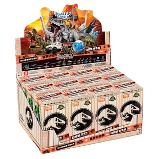 布鲁可积木人侏罗纪世界恐龙积木霸王龙棘龙拼装玩具男布鲁克盲盒