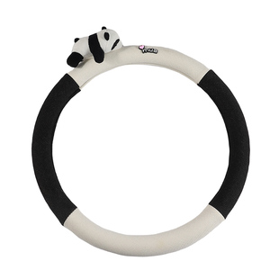 汽车方向盘套四季通用可爱女生车载把套卡通熊猫防滑吸汗保护套