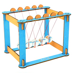 牛顿摆DIY材料包小学生科技小制作科学实验五球碰撞能量守恒