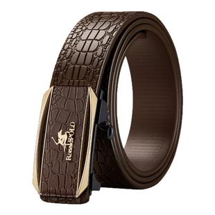 保罗男士皮带2025新款高档纯牛皮自动扣真皮裤带时尚商务腰带男款