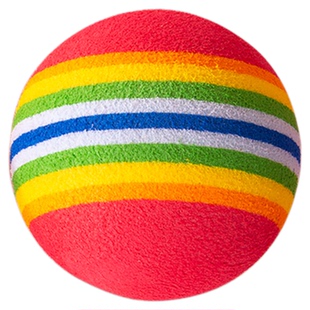 猫咪玩具彩虹球微弹力球逗猫静音球EVA小球宠物自嗨玩具宠物用品