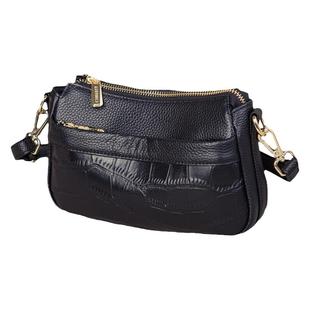 真皮小包2025新款软皮妈妈斜挎包2024鳄鱼纹单肩包简约百搭手机包