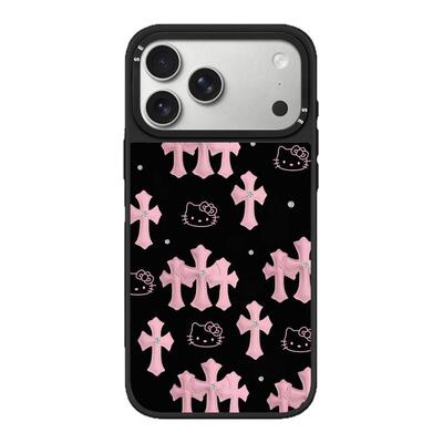 CASETiFiY联名粉色十字架HelloKitty猫苹果17pro适用iphone16promax镜面15plus手机壳14磁吸13华强北平替潮女
