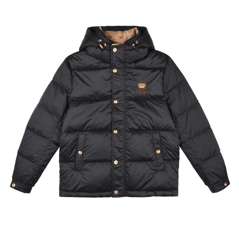 雷迪波尔刺绣工艺皇冠连帽羽绒服