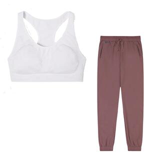 迪卡侬运动套装女夏季运动内衣速干裤运动服跑步长裤速干套装SAS1