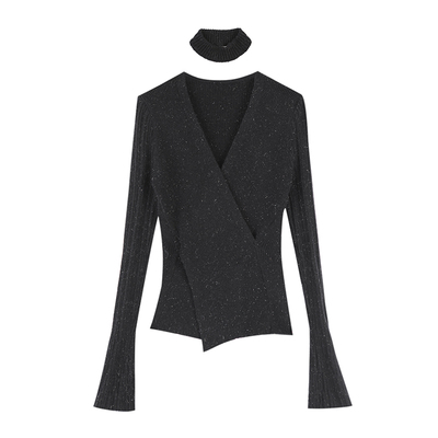 大于诗集V领打底衫毛针织衫