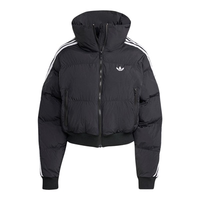 Adidas/阿迪达斯正品三叶草女士休闲运动保暖短款立领棉服JX2970