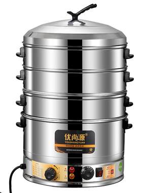 商用大容量三层多功能304电蒸炉