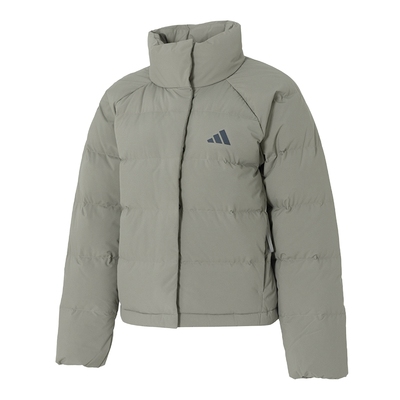 阿迪达斯冬季白鸭绒立领羽绒服女