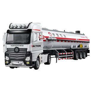 大号油罐车玩具儿童合金工程车仿真模型男孩中石油汽罐车玩具车