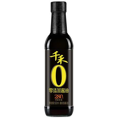 千禾无糖酿造特级生抽家用500ml