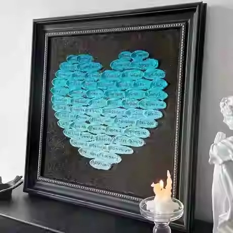 我爱你一百种语言100生日快乐diy装饰石英砂肌理画送男女朋友礼物