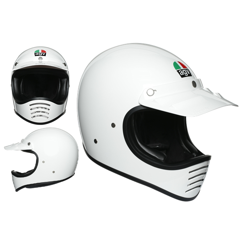 AGV复古摩托车头盔男女机车全盔哈雷头盔四季通用夏季个性酷X101