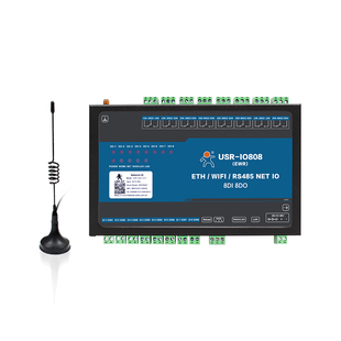 8路网络IO控制器继电器远程控制开关模块模拟量采集以太网IO808