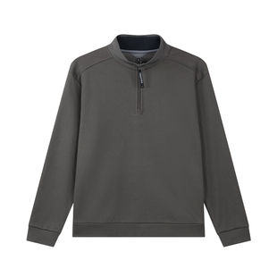 NAUTICA/诺帝卡男装秋冬款复合银狐绒保暖半开襟卫衣KC4408