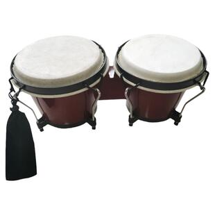 奥尔夫邦戈鼓打击乐器康佳鼓早教音乐教具非洲鼓手鼓牛皮鼓6+7寸