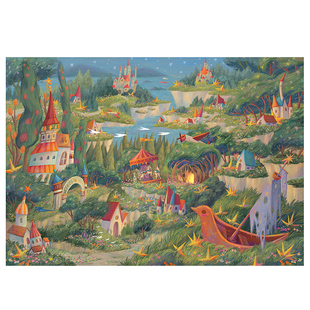 瓦舍文创4.0秘境系列造景贴纸星之秘境祝你快乐微缩场景3D立体小屋贴画手工DIY玩具女孩贴画打发时间新年礼物