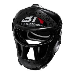 BN拳击面罩头盔泰拳散打格斗全方位防护护具成人儿童搏击面具护头