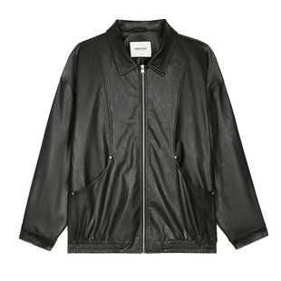 MAD官方 | 迈克罗德 美式复古PU上衣春秋短款皮夹克外套皮衣男