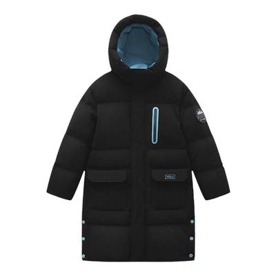 鸭鸭儿童羽绒服男童冬季连帽加厚青少年女童中大童长款学生外套