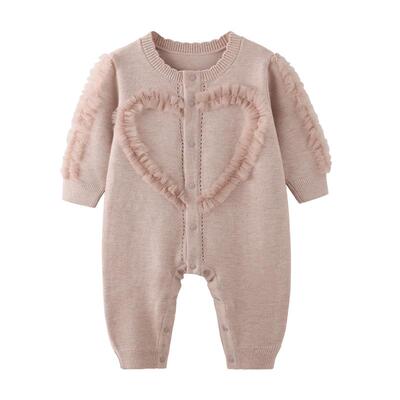 modomoma公主女宝针织连体爬服