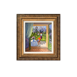 犀牛艺廊《memory》Boren水彩复刻亚麻框亲子装饰画儿童房挂画