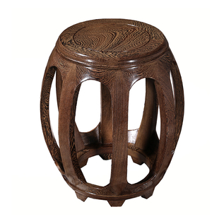 红木鼓凳仿古中式实木圆凳鸡翅木鼓墩花梨坐墩古筝凳客厅茶几矮凳