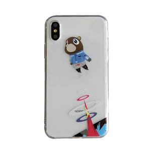 kanye west逃学熊iPhone17pro透明软壳iphone16适用于苹果手机壳