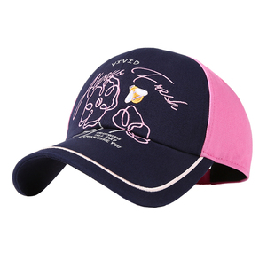 CACUSS纯棉软顶帽子女春季鸭舌帽新款拼色显脸小遮阳帽休闲棒球帽