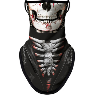 挂耳面罩围脖冰丝骑行防风护脸防晒户外滑雪3D人脸面巾透气速干夏