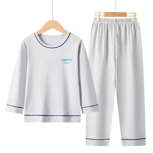 猫人儿童睡衣男孩春秋纯棉2026新款大童家居服青少年全棉初中学生