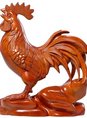 客厅博古架花梨木雕公鸡明清古典