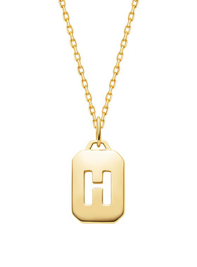 HELAS赫拉14K金素金吊坠项链颈链