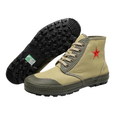 3511正品高帮米色五星劳动鞋