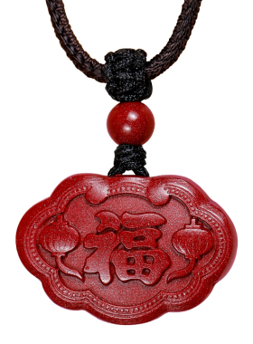 儿童朱砂福锁吊坠护身防惊吓挂件