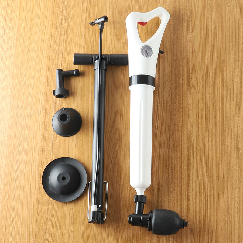 白色一炮通高压疏通器 厕所下水道疏通神器 手动气压式浴室清洁工