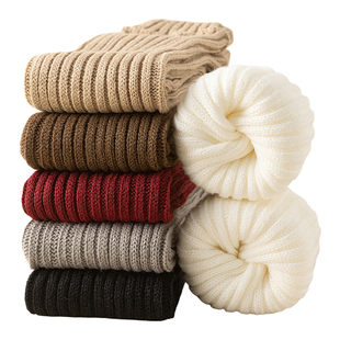 儿童新年红色袜套堆堆袜女童冬季加厚保暖长筒腿套宝宝雪地靴腿袜