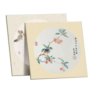 白色外方内圆卡纸加厚圆形画框镜面纸片美术纸儿童绘画专用纸裱画硬卡纸手工幼儿园环创材料画画边框卡纸仿古