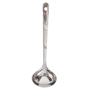 川岛屋不锈钢汤勺家用大号盛汤喝汤勺子火锅专用漏勺食品级长柄勺