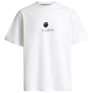 SEASON HIGH2025年秋季新款宽松胶印字母纯色打底衫短袖男款T恤