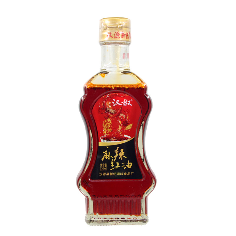 汉椒麻辣油120ml*24瓶炒菜凉拌火锅海鲜点蘸调料汉源辣椒油整箱