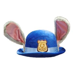 上海迪士尼租帽子正品朱迪警官帽头套租赁疯狂动物城拍照发箍租用