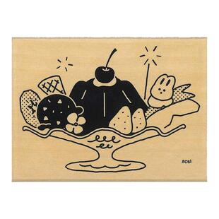 日本KODOMO童颜木制印章木头图章印画N I LOVE STAMP新款圣诞新年