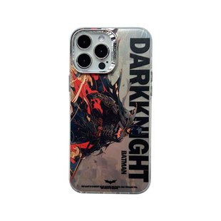 个性蝙蝠侠漫威潮人潮牌手机壳适用于iPhone15puls磨砂保护套苹果11/12直角边14/15promax大孔趣味高级感小众
