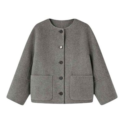 贝贝羊驼羊毛双面毛呢短外套女