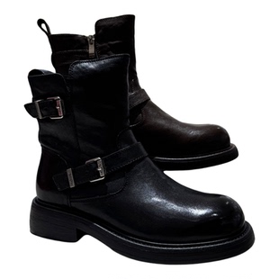 MIO米奥短靴女款2025新款加绒马丁靴冬季棉鞋二棉靴子M256672601