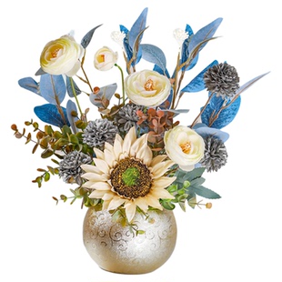 轻奢高档真花假花摆设客厅餐桌花摆花装饰干花束家居插花花艺摆件